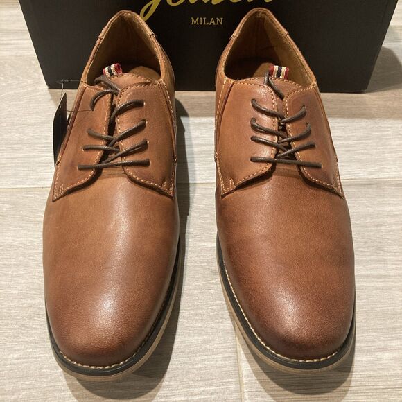 Jousen Men 11 Dress Shoes Formal Leather Oxford Shoes Derby Brown RMY9212 main image 6
